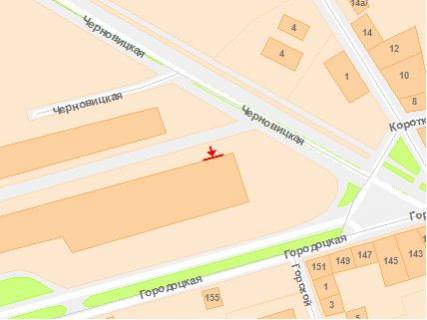 Билборд A в Львове ул. Черновицкая схема