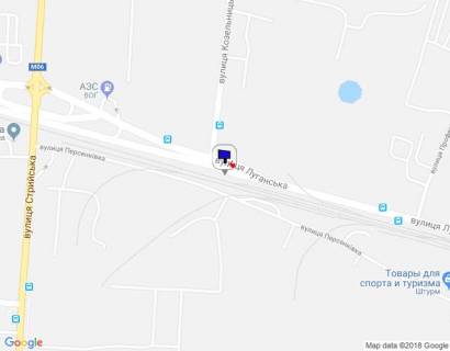 Билборд B в Львове, 3х6  ул. Луганская схема