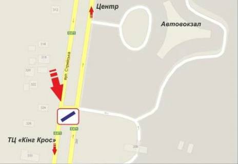 Билборд Р/П в Львове, 3х6  Стрыйская, 330 ул. схема