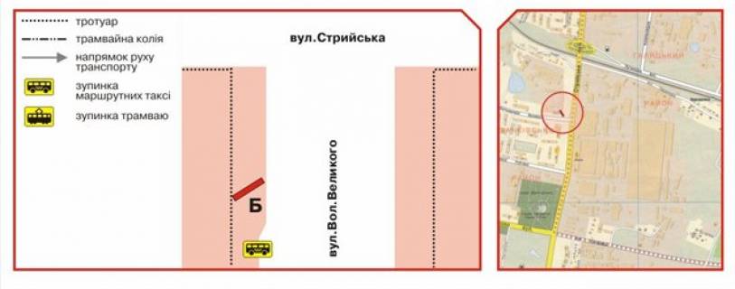 Билборд B в Львове, 3х6  Большого ул. , 2 схема
