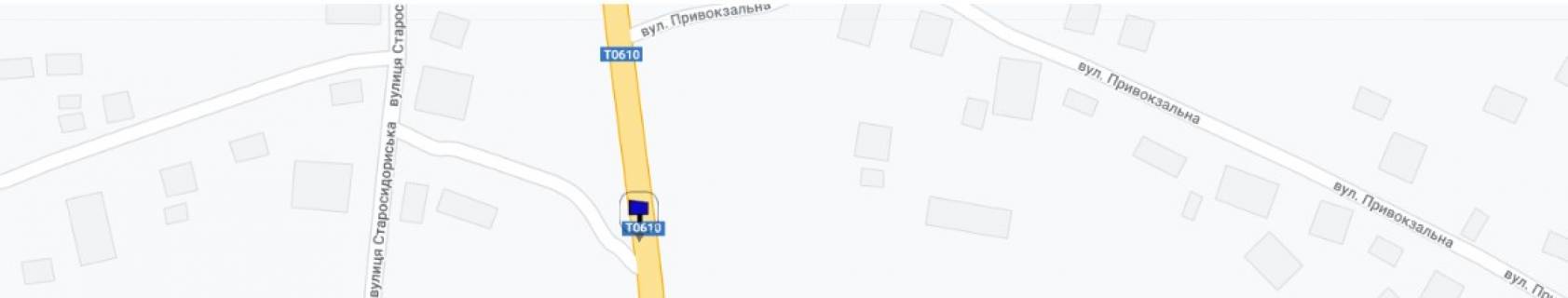Билборд A в Хмельнике, 3x6  Вул. В. Порика поруч; заправка ОККО, центральний автовокзал, житловий масив, в'їзд з боку Бердичева (Житомир, Київ) схема