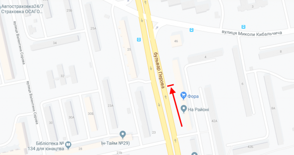 Призма A в Киеве, 3х6  Воскресенський (Перова) бул., 44 у напрямку пр. Шухевича - 219949 схема