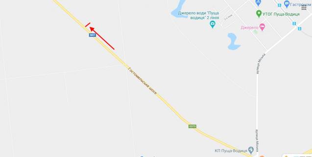 Білборд, Бігборд (Борд)  A у Києві, 3х6  Гостомельське шосе, 1,9 км від КП из Київ схема