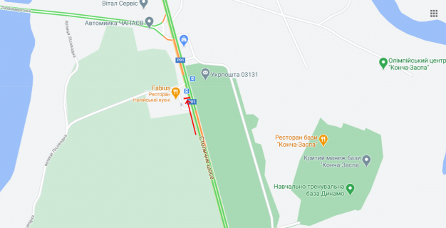 Призма B в Киеве, 3х6  Столичне шосе, 70 у напрямку центру (ресторан Фабіус, база Динамо) - 300409 схема