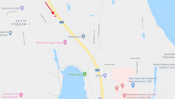 Білборд, Бігборд (Борд)  A у Києві, 3х6  Богатирська вул. у напрямку центру схема