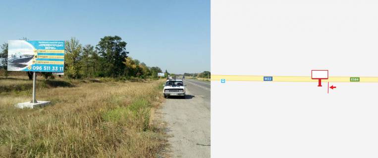 Billboard B in Poltava trasi, 3х6  trasa E584(M22) napramok v bik Kremencuka, povorot na Kremencuc'kij aerodrom Photo 1