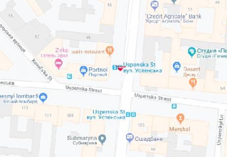 Citylight B in Odessa Preobrazenskaa st., 47 - Uspenskaa st. B, ostanovka scheme