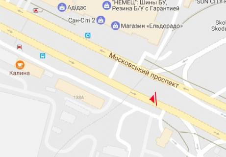 Билборд A в Харькове просп. Героїв Харкова (Московський)., 138в схема