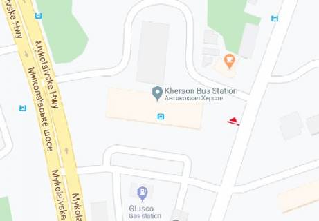 Билборд A в Херсоне, 3x6  200-річчя Херсона просп., Автовокзал схема
