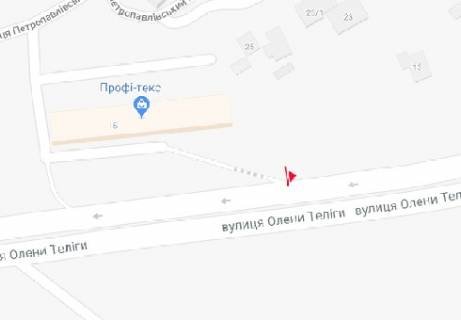 Скроллер A в Киеве Телиги ул., 15 - Петропавловская ул. - 318490 схема