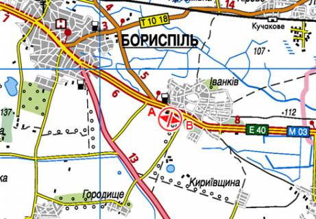 Билборд B в Иванков, 3x6  Траса M-03, Київ - Харків, 45700 схема