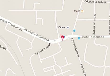 Билборд A в Запорожье, 3x6  Іванова вул., 1а - Кругова вул. схема