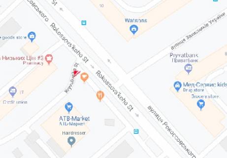 Скролер, Скрол A у Чернігові, 2.32x3.14  Левка Лук'яненка (Рокосовського) вул. 15 - Захисників України (Одинцова) вул. - 238570 схема