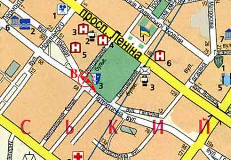 Білборд, Бігборд (Борд)  B у Запоріжжі, 3x6  Центральний бульв. - Патріотична вул., 49 - Леоніда Жаботинського вул. (Правди вул.) схема