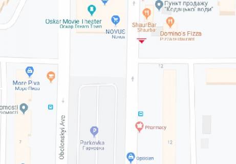 Призматрон, Призма A у Києві, 3x6  Оболонський пр., 14 - 220081 схема
