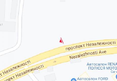 Билборд B в Житомире Независимости пр., 61a схема