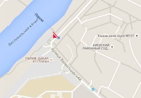 Билборд B в Харькове Барабашова ул. - Валентиновская ул. схема