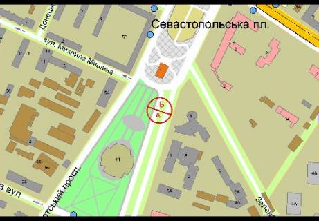 Сiтiлайт A у Києві, 1.86x1.27   Народного Ополчения ул., 1 - Севастопольская пл., разделитель (левый) схема