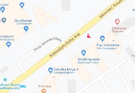 Бэклайт A в Виннице Коцюбинського просп., 39 схема