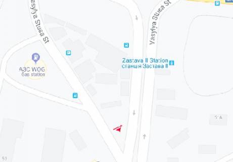 Білборд, Бігборд (Борд)  A у Одесі, 3x6  Василя Стуса вул., 2 схема