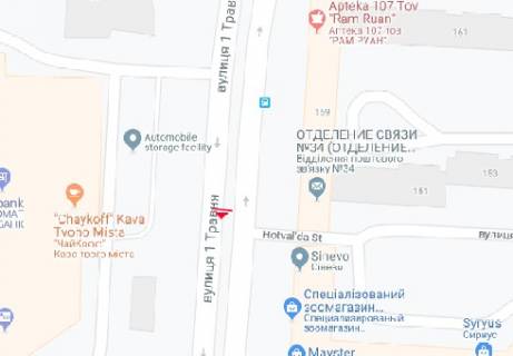 Бэклайт A в Чернигове 1-го Травня вул., 166 схема