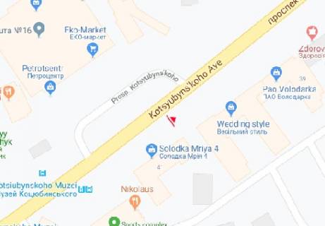 Беклайт B у Вінниці Коцюбинського просп., 41 схема
