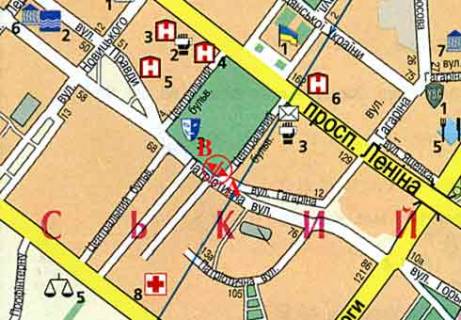 Билборд B в Запорожье, 3x6  Центральний бульв. - Патріотична вул., 53/3 - вул. Донцова (Гагаріна) схема