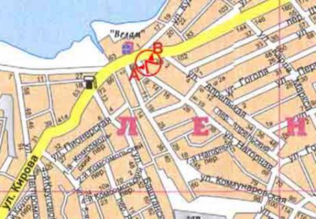 Билборд A в Николаеве, 3x6  Троицкая ул., 90 - завод Велам  схема