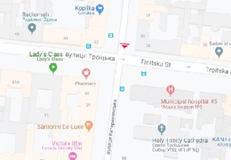Citylight A in Odessa Ekaterininskaa st., 51- Troickaa st., 38 A scheme