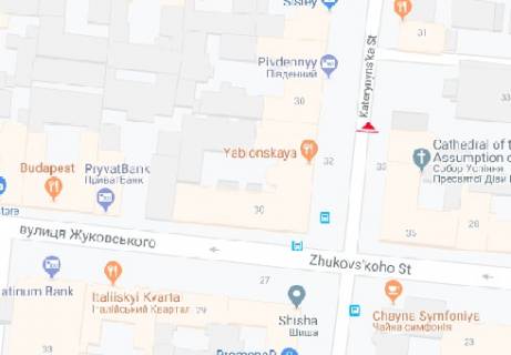 Citylight B in Odessa, 1.8x1.2  Ekaterininskaa st., 33 B scheme