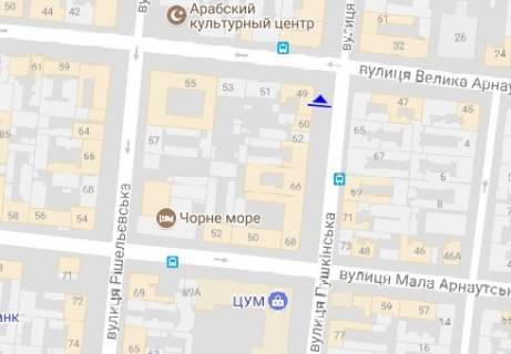 Скроллер A в Одессе Італійська вул. (Пушкінська). - Б. Арнаутская, ул. - 319489 схема