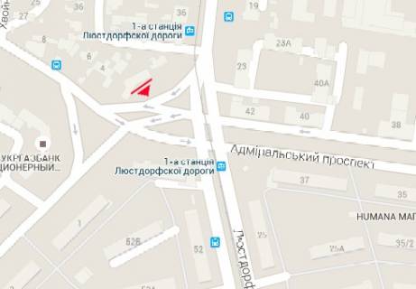 Билборд B в Одессе, 3x6  Люстдорфська дорога, 36А схема