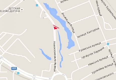 Билборд A в Запорожье, 3x6  Володимира Українця (Новокузнецька)  вул., район АЗС схема