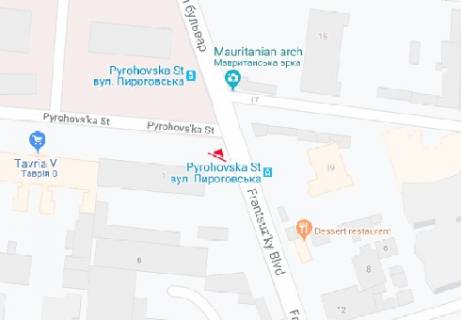 Скроллер A в Одессе Французский б-р. - Пироговская ул. А2 - 320433 схема