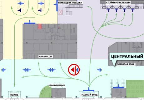 Нестандарт A у Києві Центральный холл, 1 этаж (Терминал А) схема