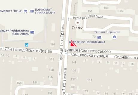 Беклайт A у Чернігові, 2.3x3.14  Левка Лук'яненка (Рокосовського) вул., 70 - Михайла Грушевського просп. схема