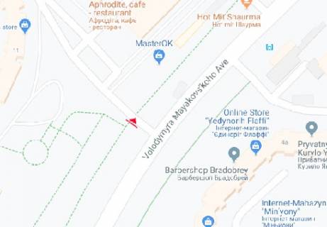 Призма A в Киеве, 3x6  просп. Червоної Калини (Володимира Маяковського). — Каштанова вул. (на перехресті) - 477997 схема