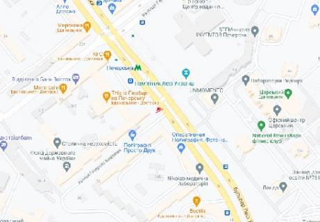 Видеоборд A в Киеве, 2.3x3.14  Лесі Українки бульв., 26а (розширення 480х336) - 477638 схема