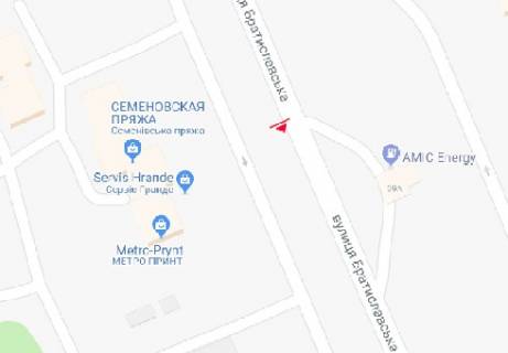 Билборд B в Киеве, 3x6  Братиславська вул., 7 (навпроти) схема