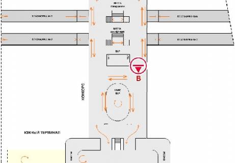 Нестандарт B в Киеве, 1x0.7  Конкорс (Південний термінал) схема