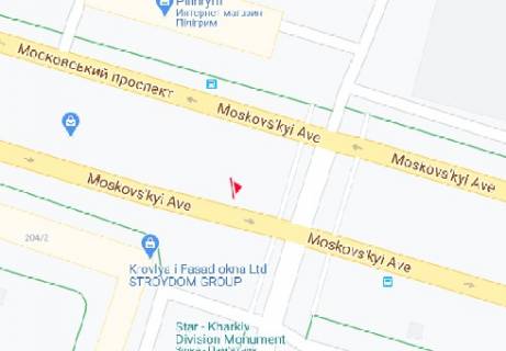 Билборд B в Харькове просп. Героїв Харкова (Московський)., 204-2 - Харьковских Дивизий ул. схема