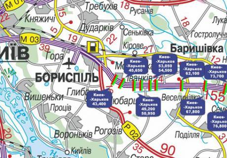 Нестандарт  в Киеве Трасса M-03, Киев - Харьков, 43,400 схема