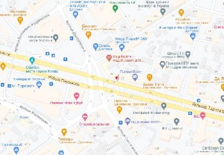 Видеоборд  в Киеве Шевченка бул., 60 - 390861 схема