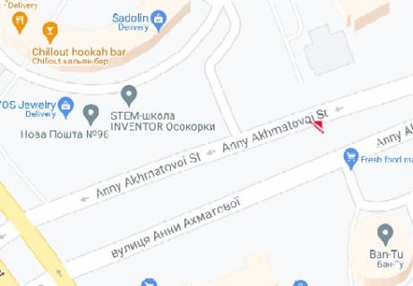 Призма A в Киеве, 3x6  Анни Ахматової вул., 50 (автостоянка) - 478058 схема