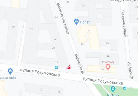 Призма A в Одессе Разумовская,16 ул. - Мастерская ул. - 320127 схема