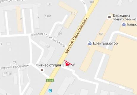 Билборд A в Полтаве, 3x6  Європейська вул. (Фрунзе)., 155 схема
