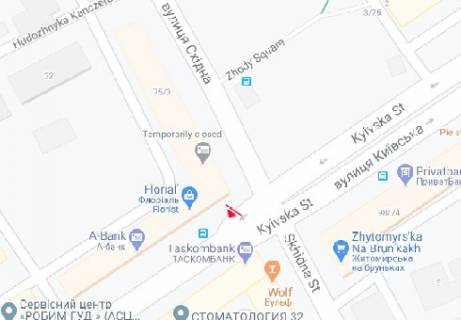 Scrolller, Scroll B in Zhytomyr Kievskaa st., 75 - 316905 scheme