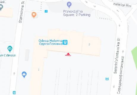 Бэклайт A в Одессе Привокзальна пл., 2 схема