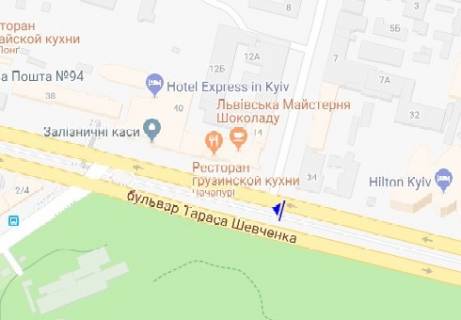 Сiтiлайт  у Києві Шевченко б-р. схема