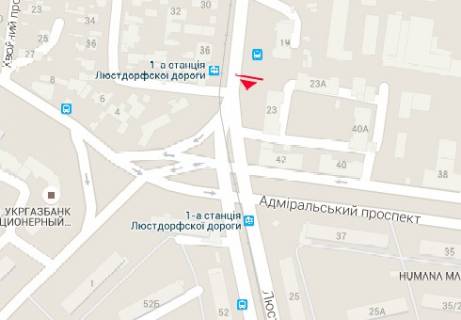 Білборд, Бігборд (Борд)  A у Одесі, 3x6  Люстдорфська дорога, 23б схема